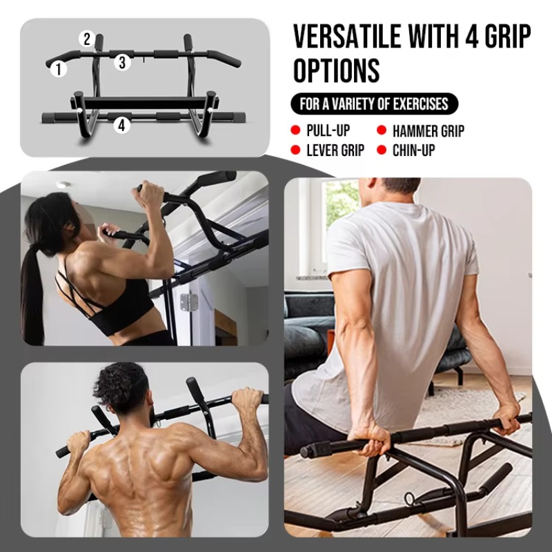 قضيب سحب للأبواب مضاد للانزلاق - مراجعة Door Pull Up Bar No Screw وسعره